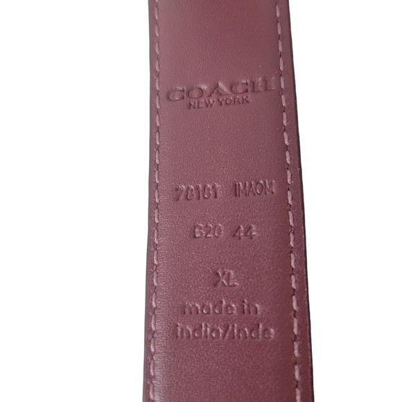 Coach 78181 Horse and Carriage SIGNATURE BUCKLE BELT 25mm Pink size XL NEW $128